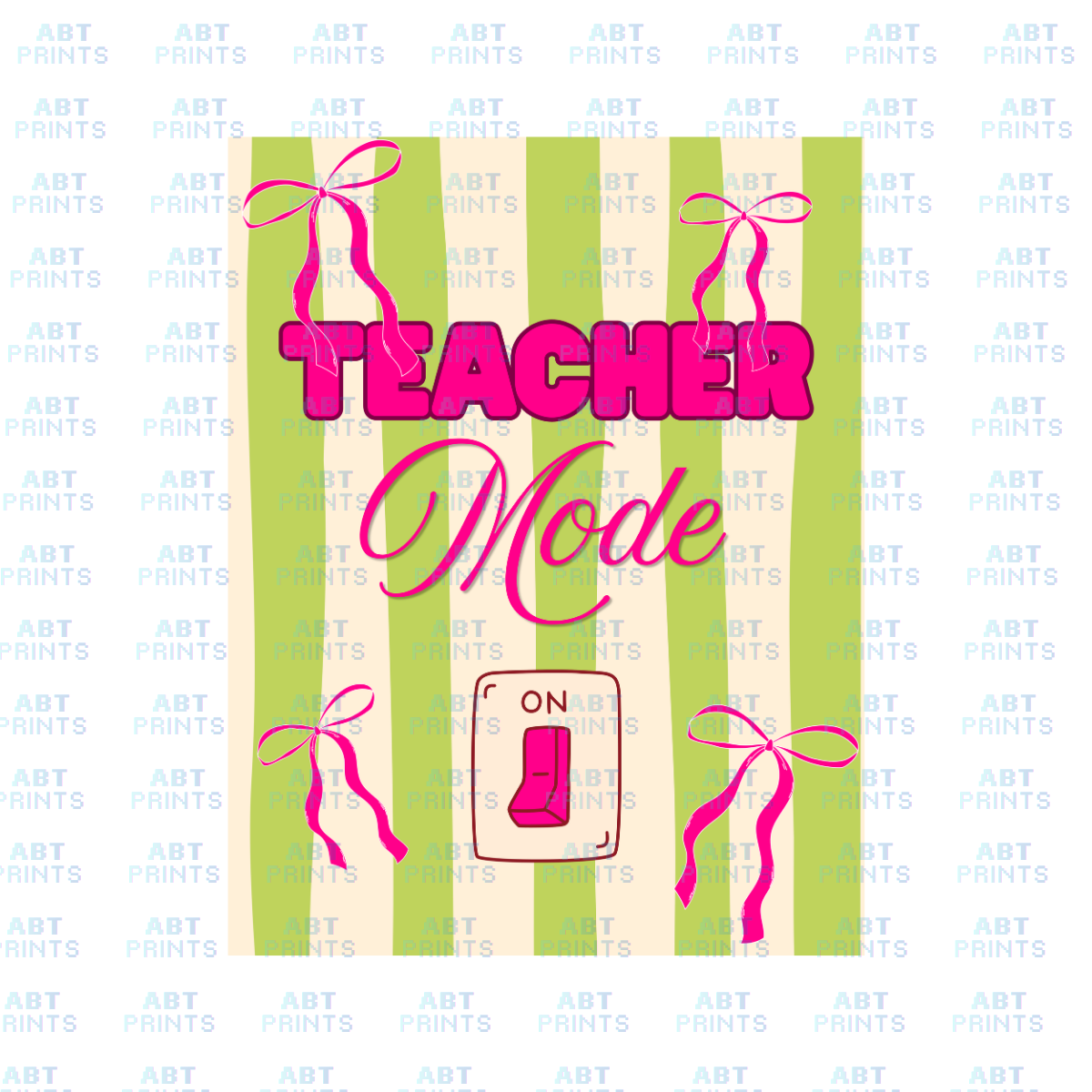 Teacher Mode (DTF Transfer Design – Printable Digital File for T-Shirts & Apparel)