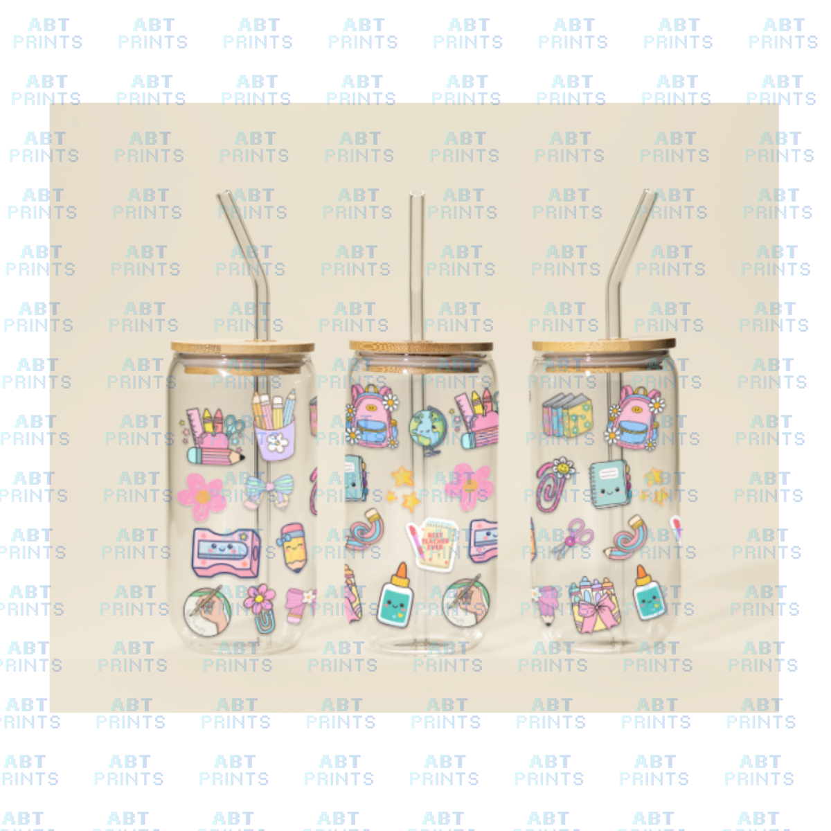 Educator Pattern (UVDTF Sticker Design – Printable Digital File for Tumblers & Cups)