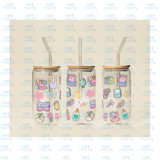 Educator Pattern (UVDTF Sticker Design – Printable Digital File for Tumblers & Cups)