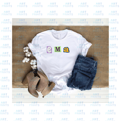 1 Meter Pink Letters (DTF Transfer Design – Printable Digital File for T-Shirts & Apparel)